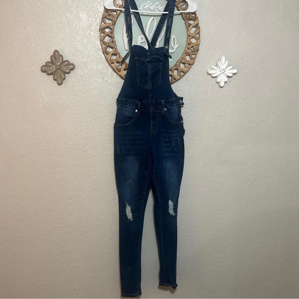Source Unknown Dark Blue Denim Jumpsuit